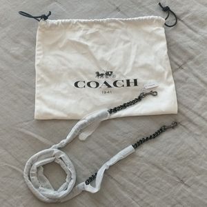 Coach Metallic Black / Grey Metal Chain Strap